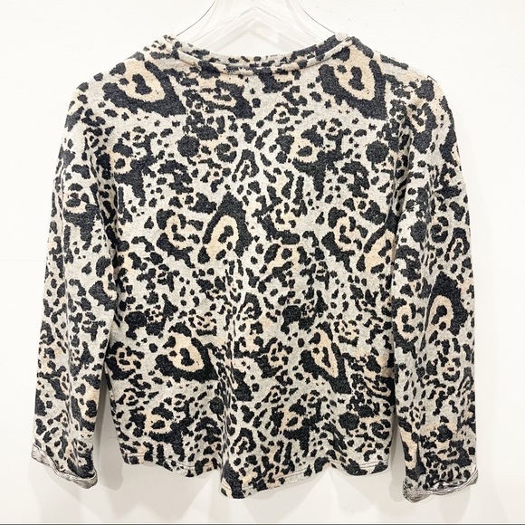Topshop Brushed Leopard Print Sweater - Picture 3 of 10
